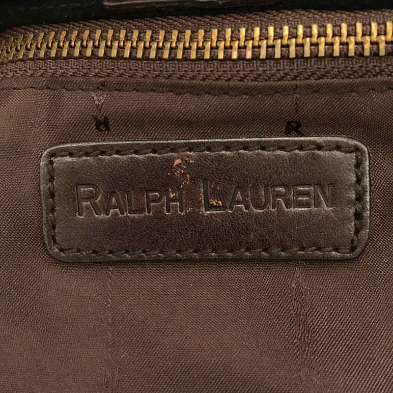 RALPH LAUREN / ラルフローレン Vintage / ヴィンテージ スエード レザー 編み込み ハンドル トートバッグ ロゴチャーム付き