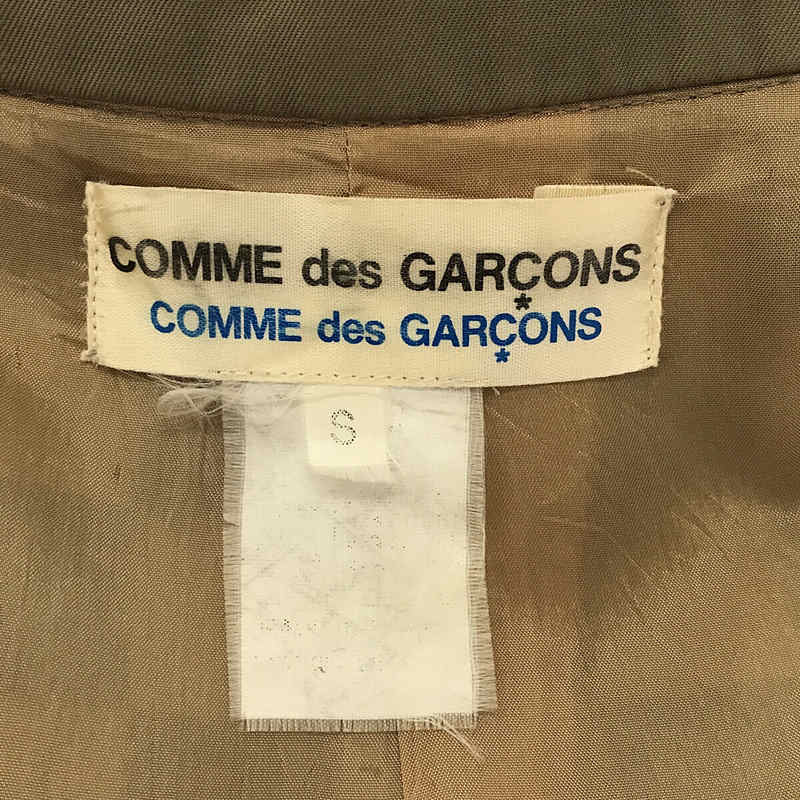 COMME des GARCONS COMME des GARCONS / コムコム 90sヴィンテージ / ベルト付き コットン ロング トレンチコート 玉虫 裏地チェック