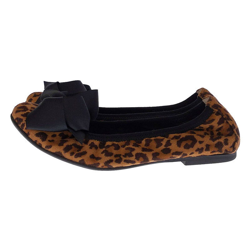 その他 ×BEAMS / レオパードリボンバレエシューズ