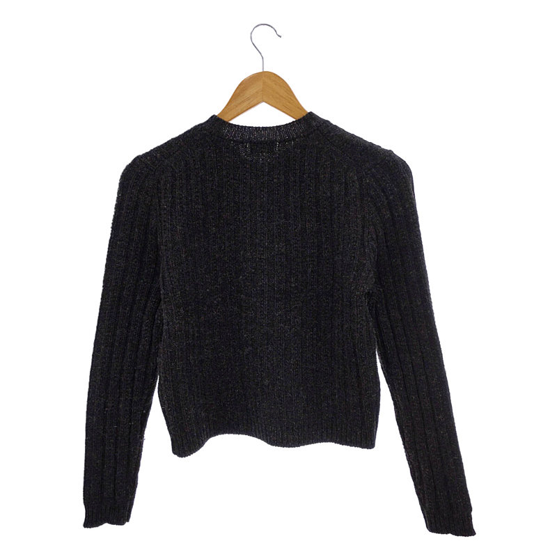 MARGARET HOWELL / マーガレットハウエル 旧タグ リブ編み ウール くるみボタンカーディガン