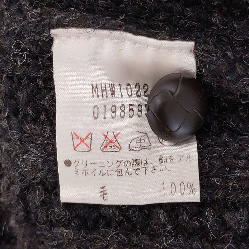 MARGARET HOWELL / マーガレットハウエル 旧タグ リブ編み ウール くるみボタンカーディガン