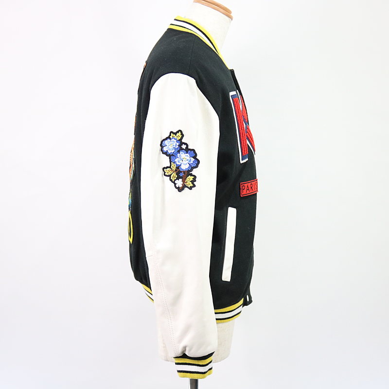 VARSITY JACKET 龍ロゴ袖レザー切替スタジャン | ブランド古着の買取