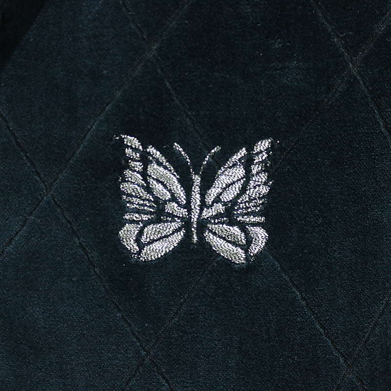 Needles / ニードルス Raglan Jacket パピヨン刺繍ベルベットラグランジャケット