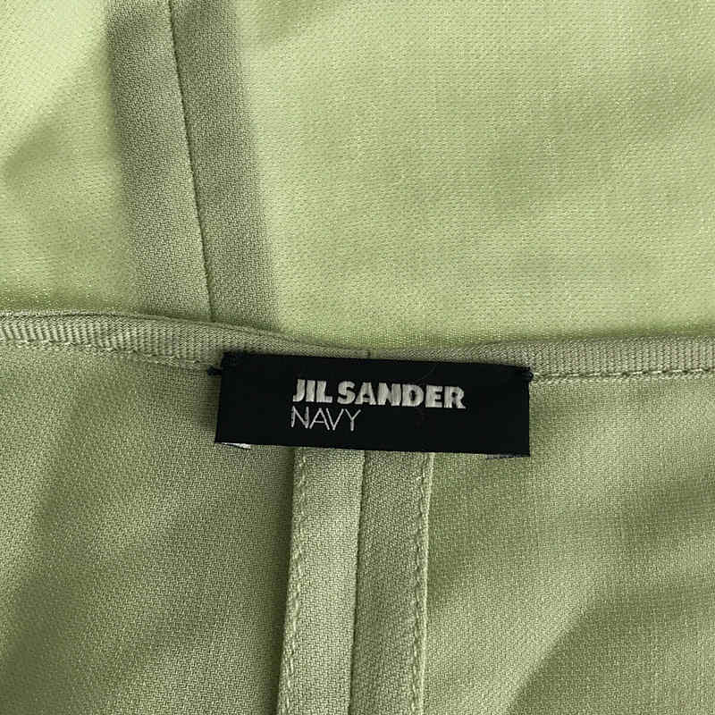 JIL SANDER NAVY / ジルサンダーネイビー イタリア製 レーヨン ボートネック フロント タック チュニック