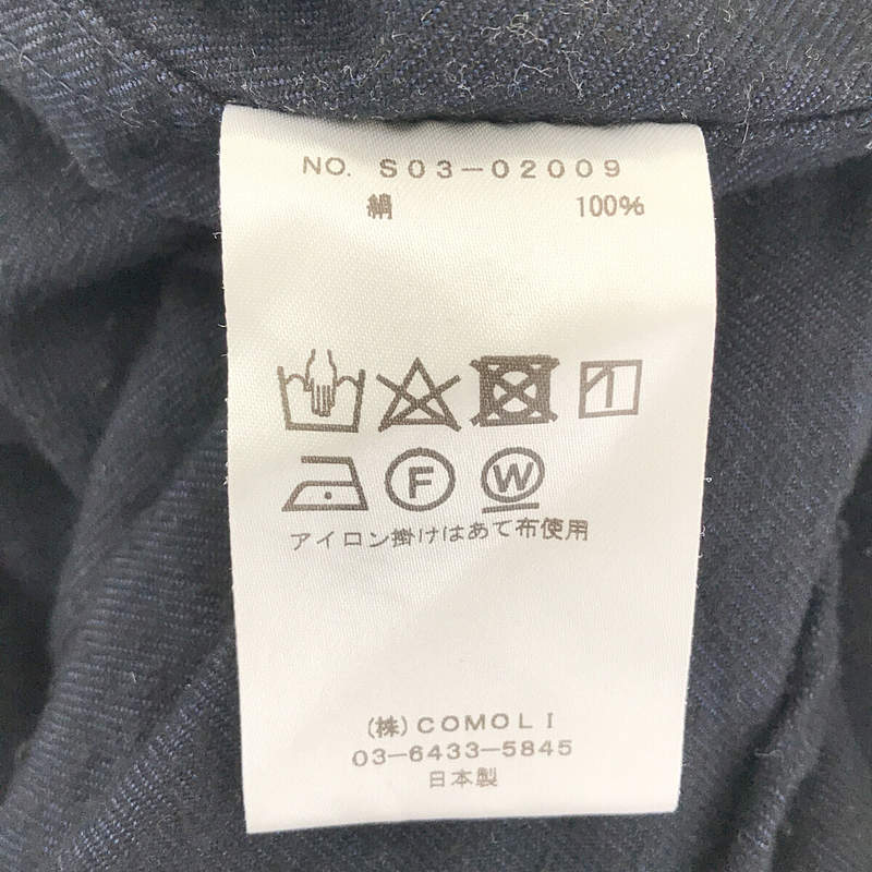 COMOLI / コモリ シルク ネル プルオーバー シャツ