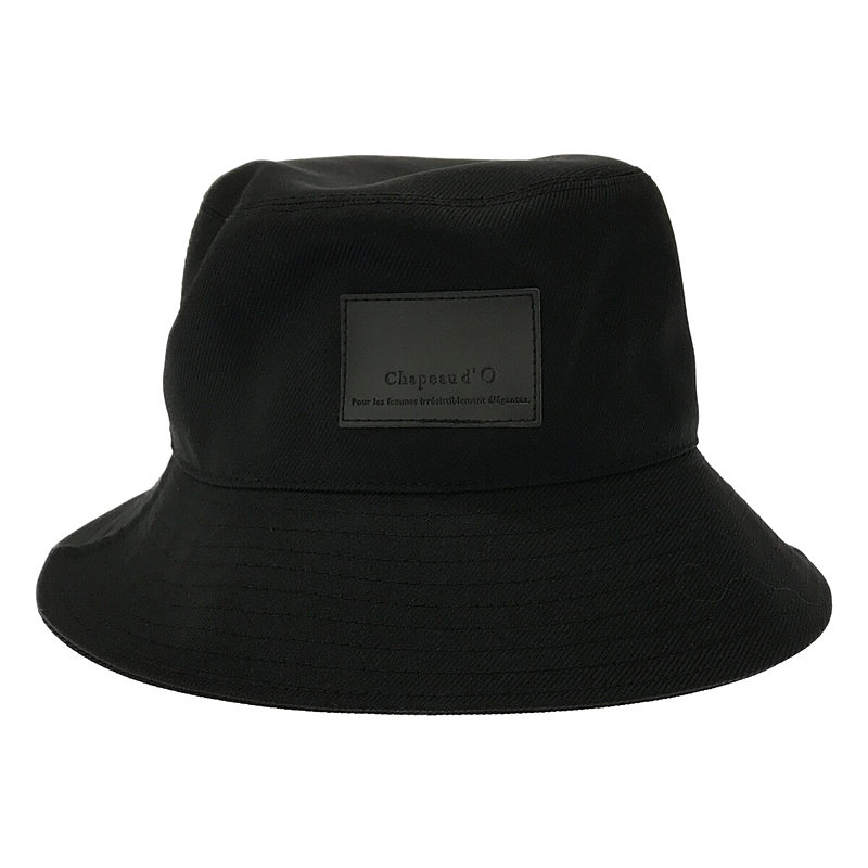 Chapeau d' O / シャポー ド オー フェイクレザーパッチ　バケット ハット