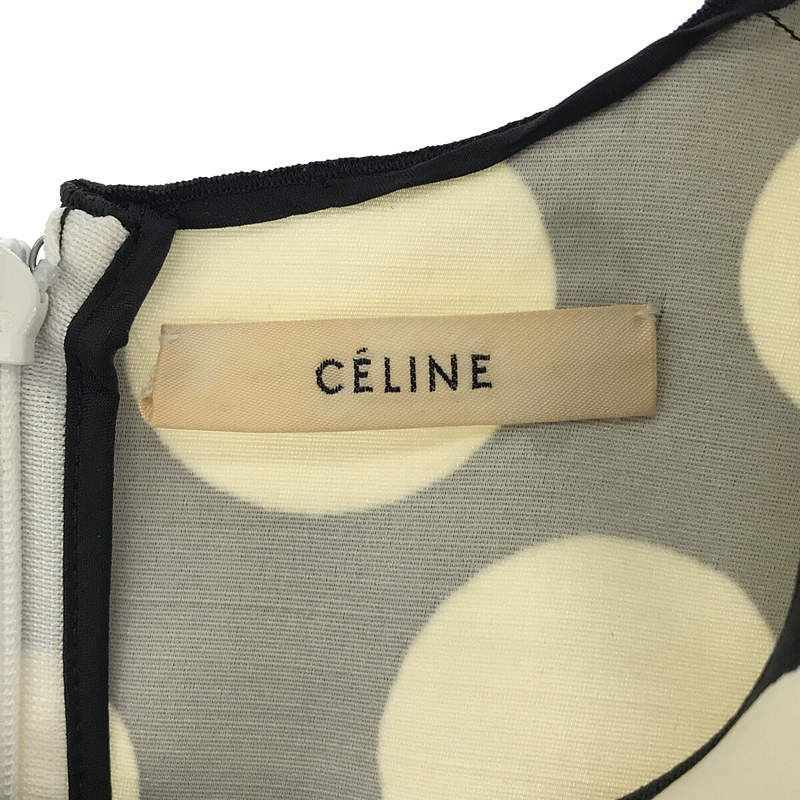 CELINE / セリーヌ シルク ウール ドット ワンピース