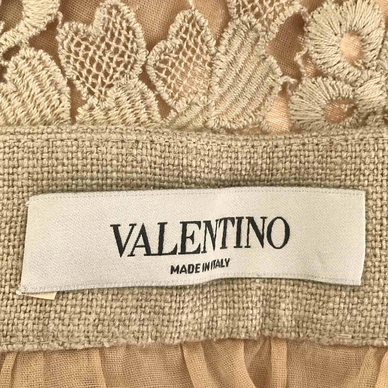 VALENTINO / ヴァレンティノ コットン フラワー レース 刺繍 スカート