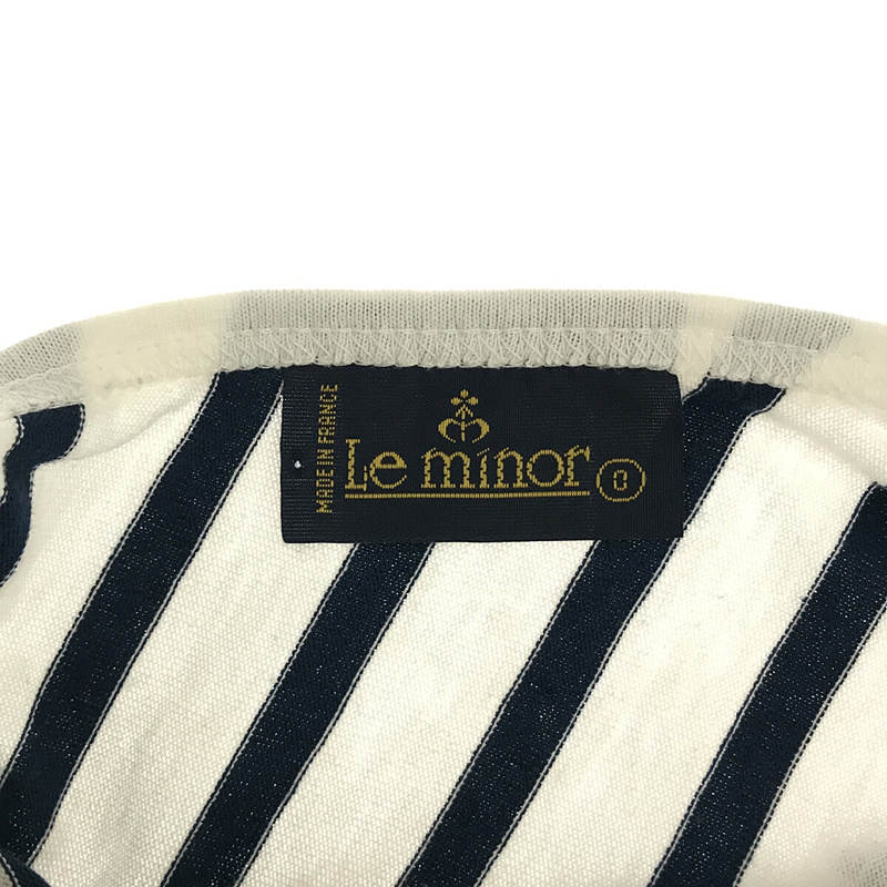 Le minor / ルミノア Vネックバック ボーダー カットソー