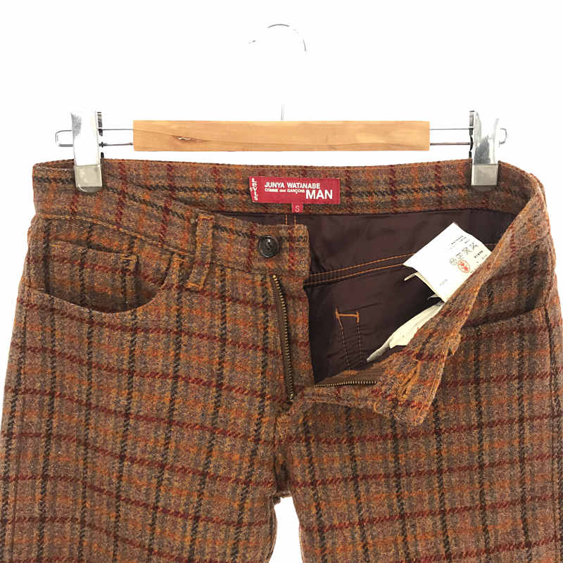 × LEVI'S リーバイス コラボ × HARRIS TWEED ハリスツイード 別注 トリプルネーム ツイード ウール チェック トラウザーズ  パンツJUNYAWATANABE COMMEdesGARCONS MAN / ジュンヤワタナベ コム デ ギャルソン マン