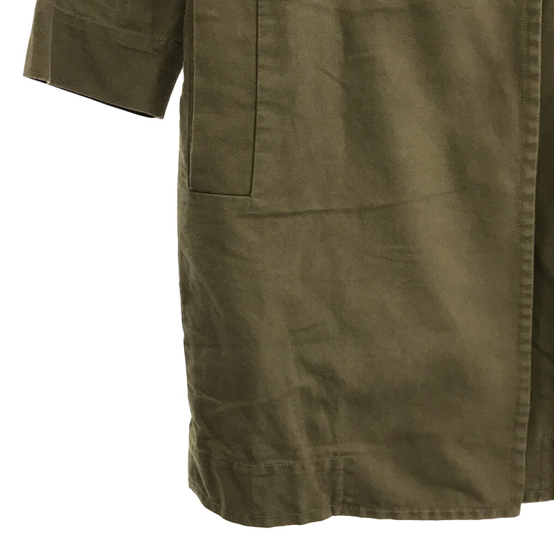 SACRA / サクラ linen trench coat コットン リネン ノーカラー コクーン トレンチ コート