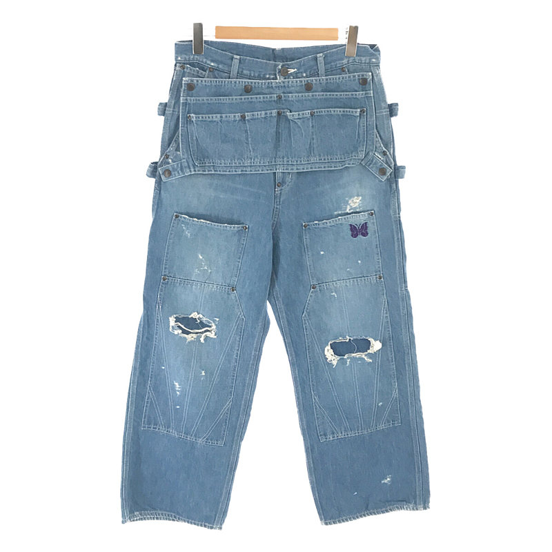 Apron Pants 10oz C/L Denim Distressed コットン リネン 10オンス ダメージ加工 エプロン デニム  パンツNeedles / ニードルス