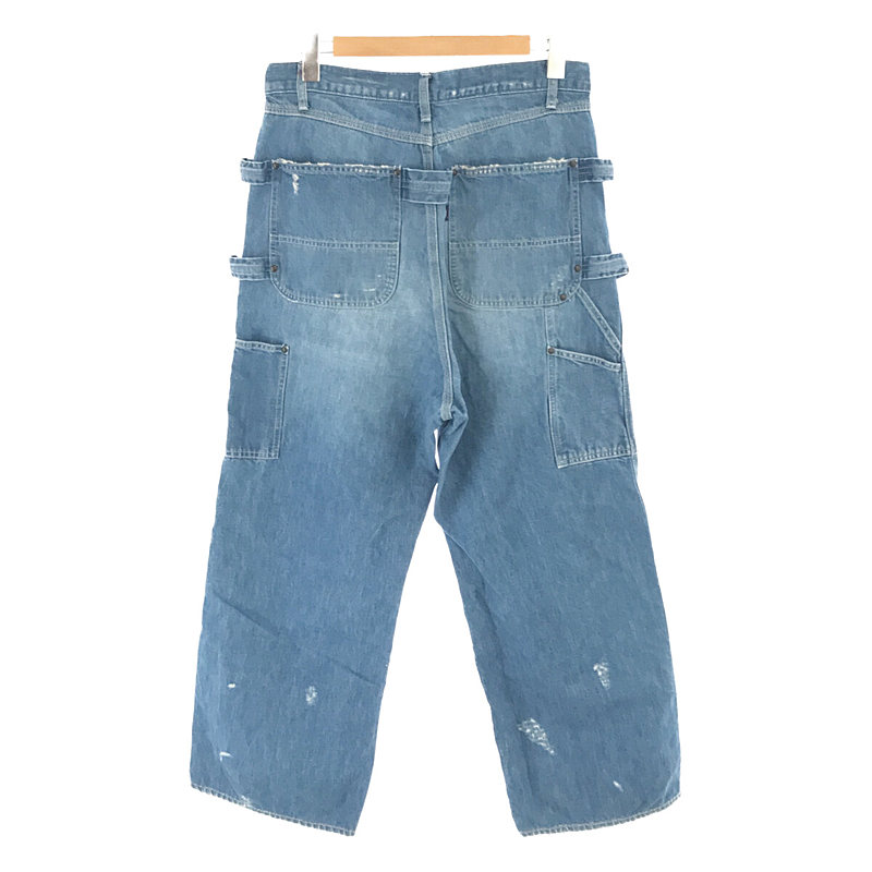 Apron Pants 10oz C/L Denim Distressed コットン リネン 10オンス ダメージ加工 エプロン デニム  パンツNeedles / ニードルス