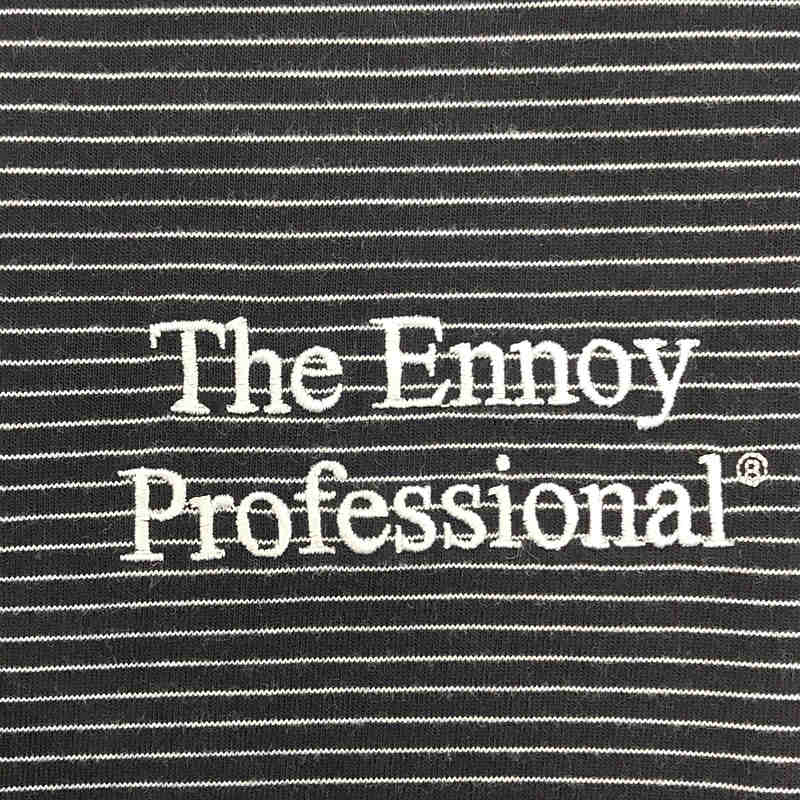 フロント刺繍ロゴ コットン ボーダー クルーネック カットソー ロンT スタイリスト私物The Ennoy Professional / ザ エンノイ  プロフェッショナル