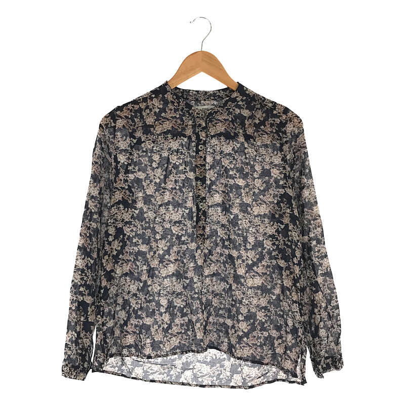 コットン フラワー スリット バンドカラー プルオーバー シャツ ブラウスISABEL MARANT ETOILE / イザベルマランエトワール