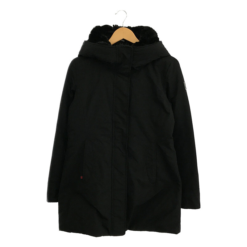 【美品】  WOOLRICH / ウールリッチ | 60/40クロス ファーフード付き フルジップ ダウン ジャケット ロクヨンクロス | S | ブラック | レディース