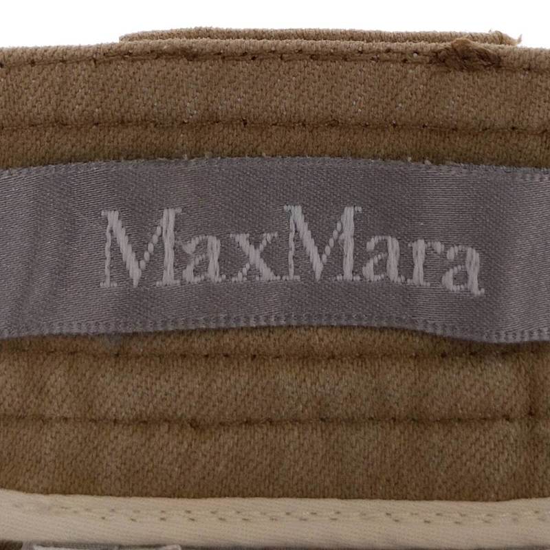 Max Mara / マックスマーラ イタリア製 コットン ストレッチ パネル 切替 フレア スカート