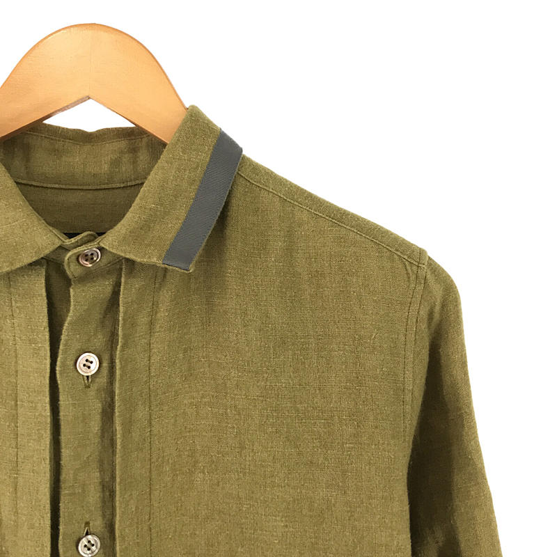 Y's / ワイズ ヨウジヤマモト リネン ドッキング レイヤード ロング シャツ ワンピース