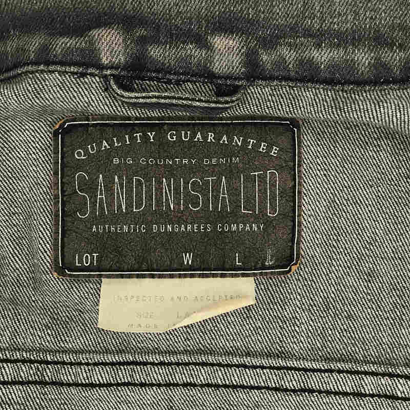 SANDINISTA / サンディニスタ B.C.Stretch Damaged Denim Jacket 3rd タイプ ストレッチ ダメージ 加工 デニム ジャケット