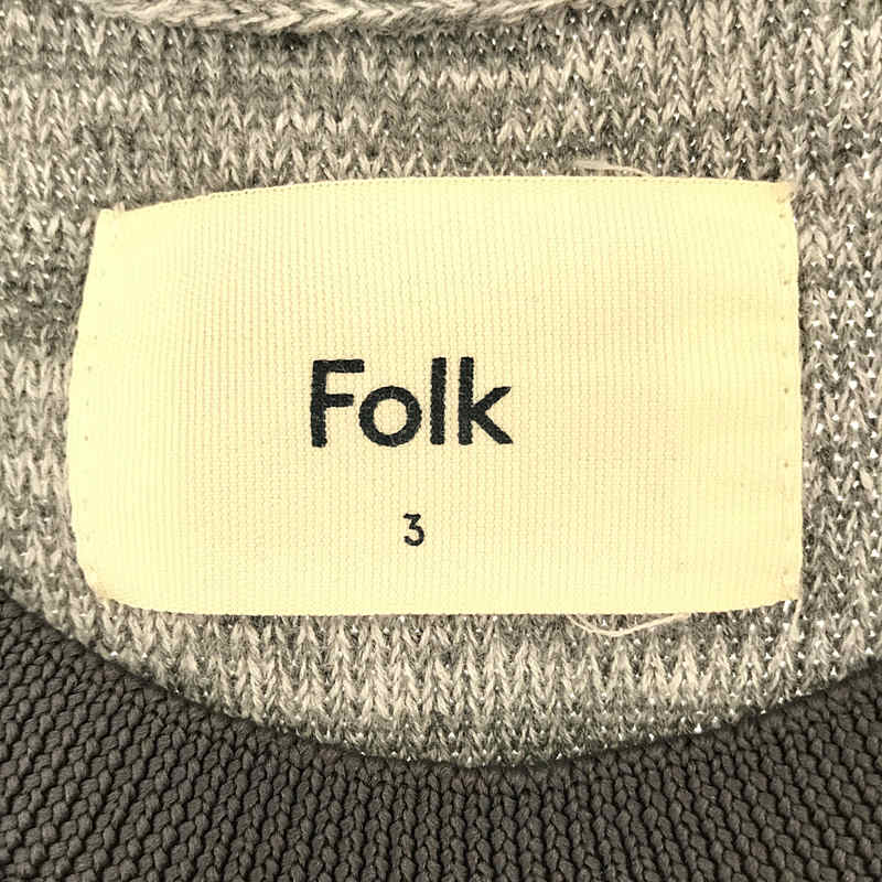 FOLK / フォーク コットン クールネック ニット