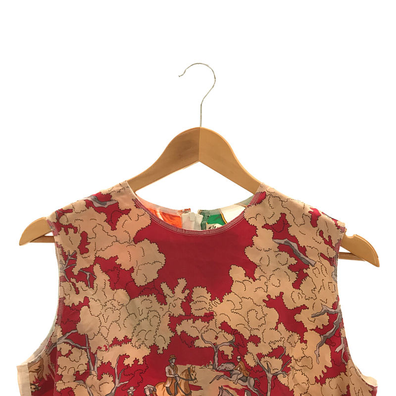 COMME des GARCONS / コムデギャルソン ヴィンテージスカーフ 再構築 シルク ノースリーブブラウス