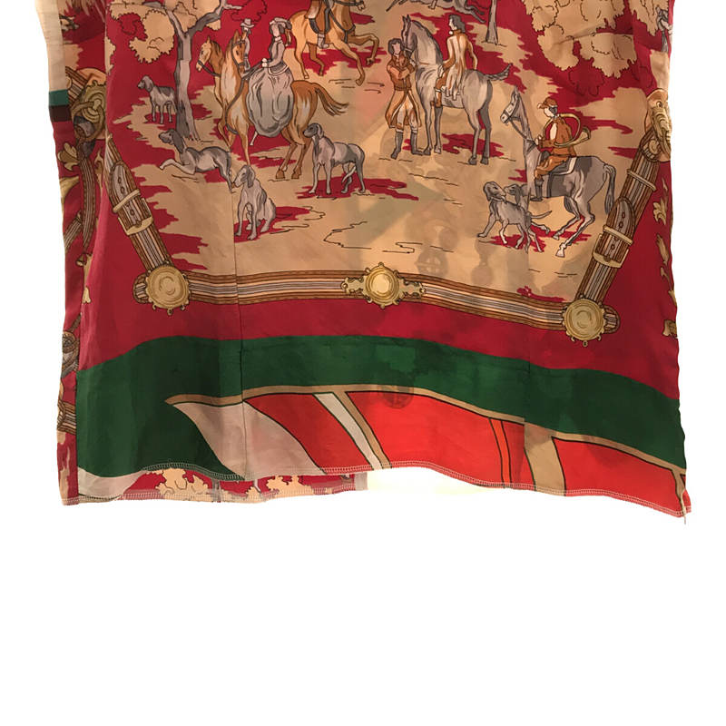 COMME des GARCONS / コムデギャルソン ヴィンテージスカーフ 再構築 シルク ノースリーブブラウス