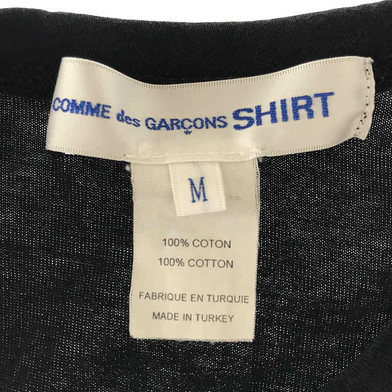 COMME des GARCONS SHIRT / コムデギャルソンシャツ Cotton jersey plain with front logo Print カットソー 長袖Tシャツ