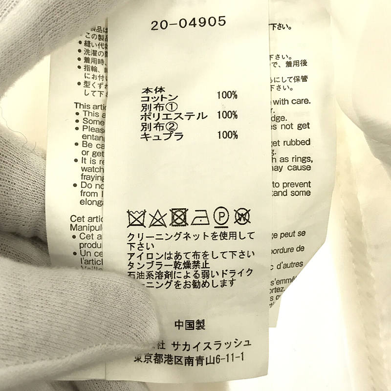 Fabric Combo Knit シフォン ツイル バックプリーツ ニットブラウスsacai / サカイ