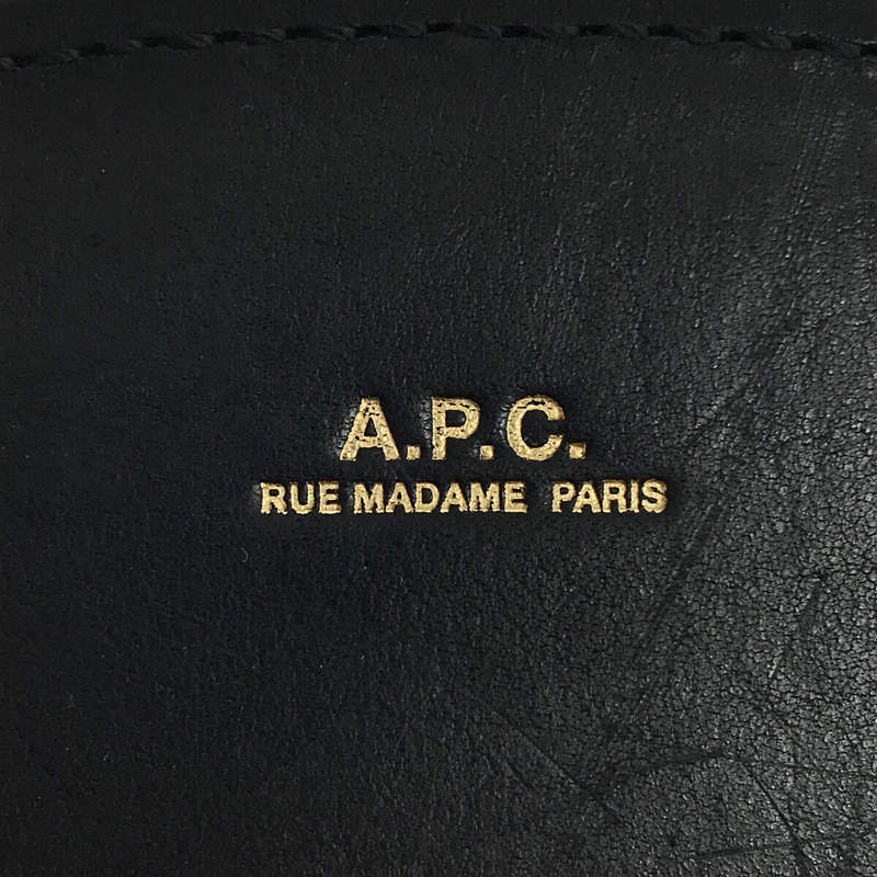 A.P.C. / アーペーセー ハーフムーン レザー ショルダー バッグ 保存袋有