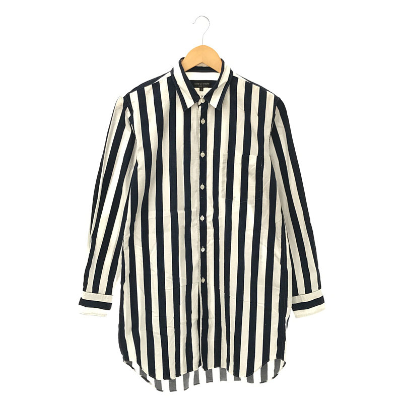 ブロークンテーラリング期 コットン ストライプ 長袖シャツCOMME des GARCONS HOMME PLUS / コムデギャルソンオムプリュス