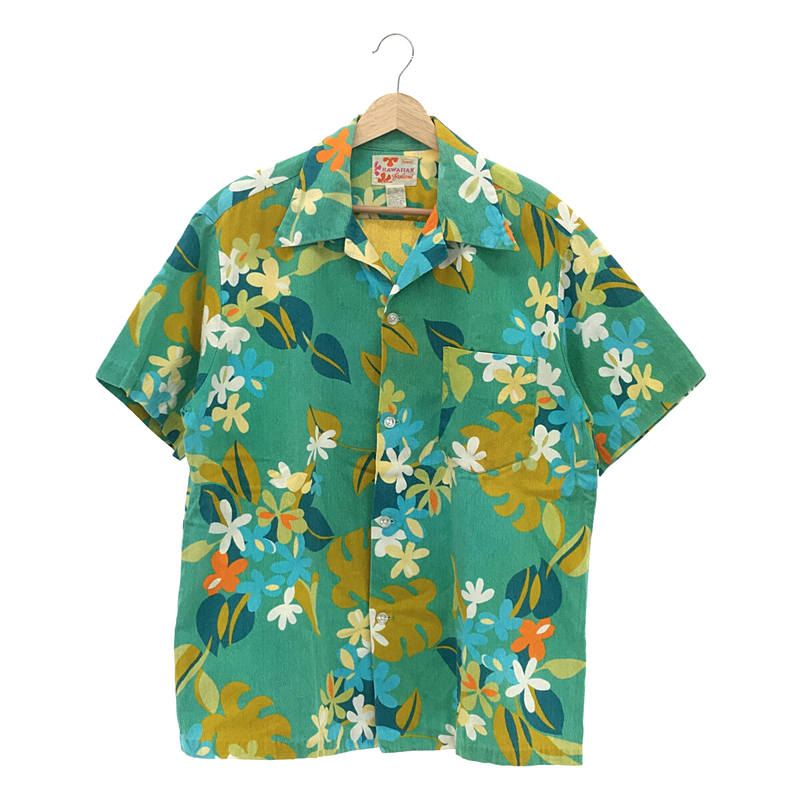 70s Sears HAWAIIAN ボタニカル柄 アロハシャツ