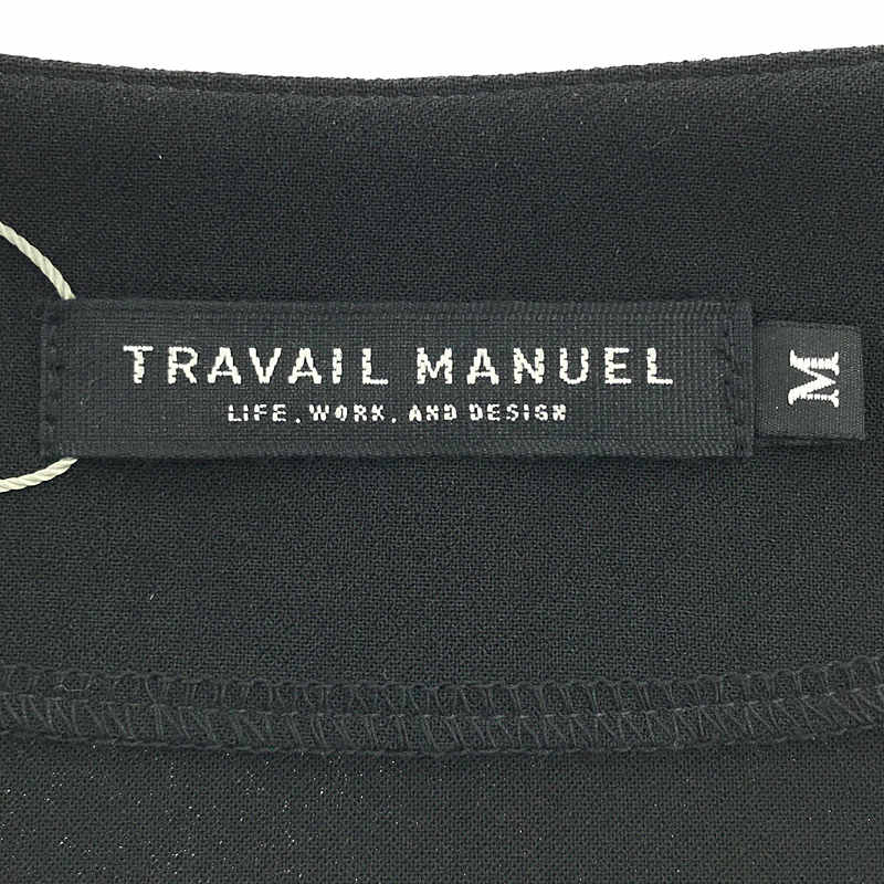 TRAVAIL MANUEL / トラバイユマニュアル ダブルクロスコクーンワンピース