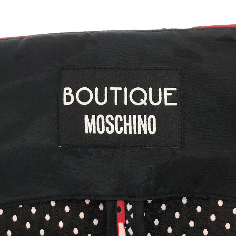 MOSCHINO / モスキーノ フラワー柄 ウエストリボン ノースリーブワンピース