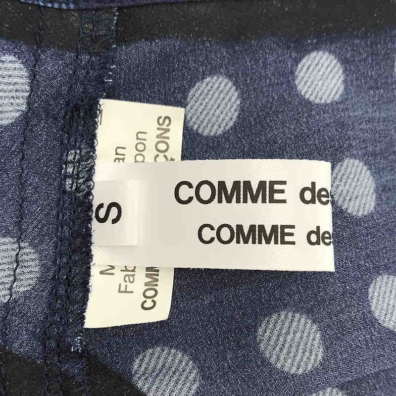 COMME des GARCONS COMME des GARCONS / コムコム silk 100％ / シルク ドット バックオープン ドレス ワンピース