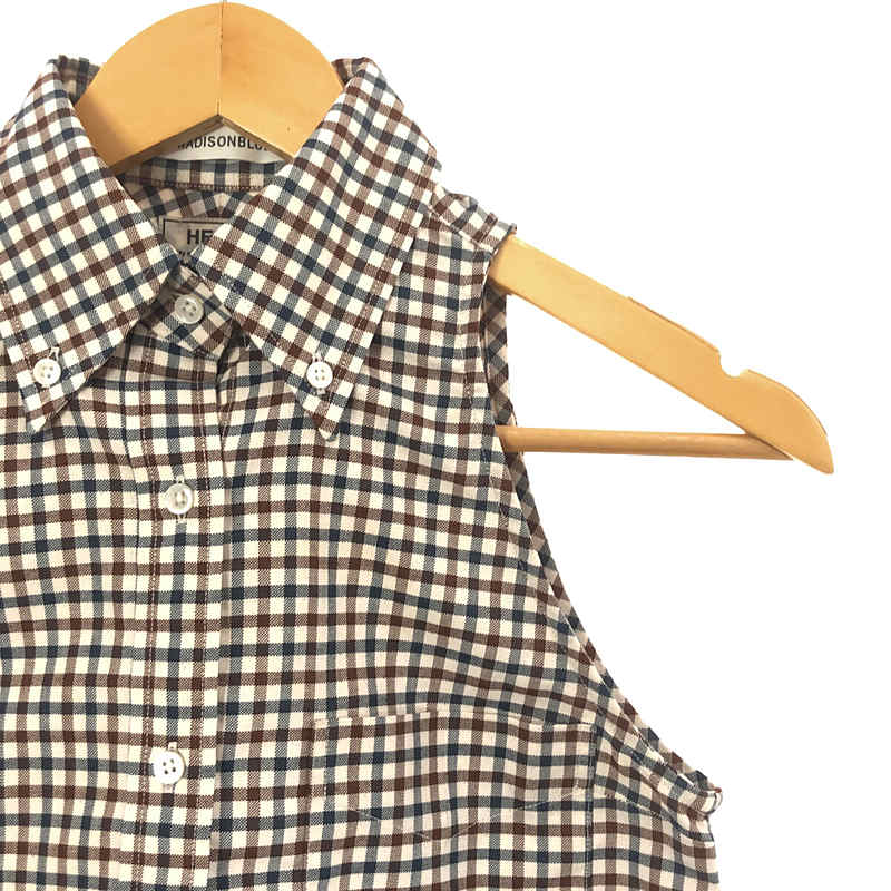 MADISON BLUE / マディソンブルー SLEEVELESS MADISON GINGHAM SHIRT スリーブレス ギンガムチェック シャツ