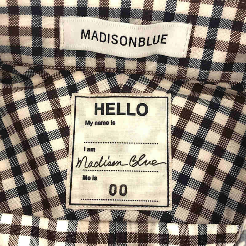 MADISON BLUE / マディソンブルー SLEEVELESS MADISON GINGHAM SHIRT スリーブレス ギンガムチェック シャツ