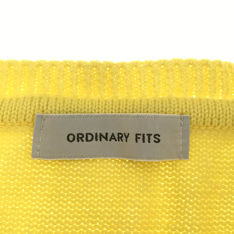 Ordinary fits / オーディナリーフィッツ コットン クルーネック 半袖ニット