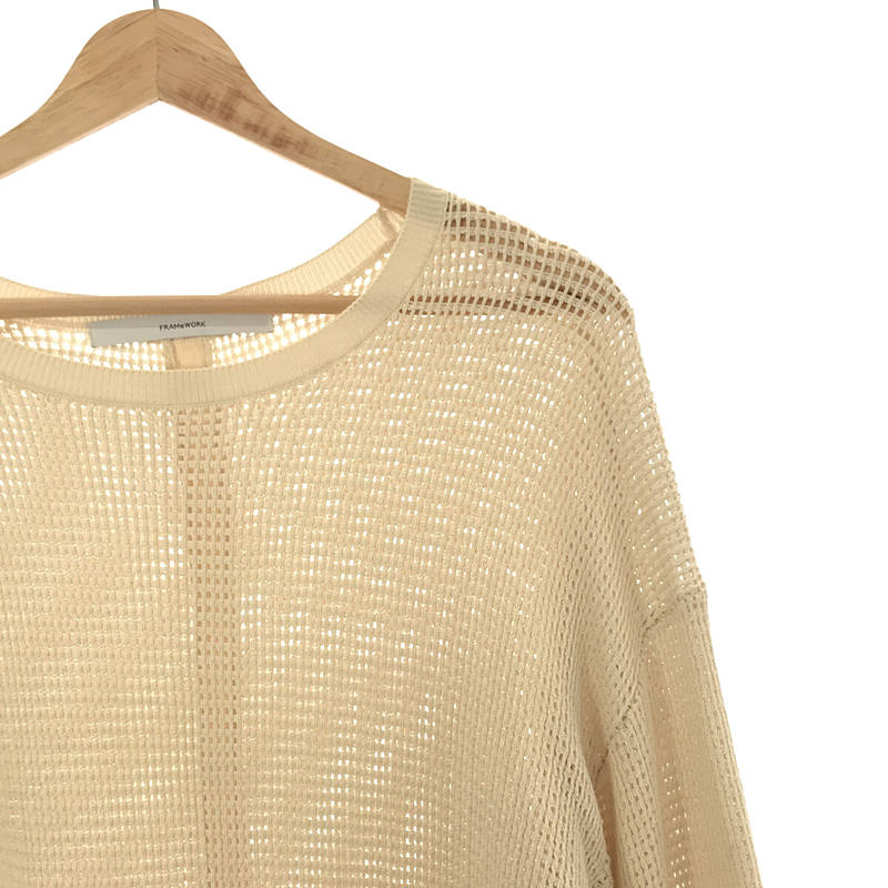 Framework / フレームワーク 12G メッシュ 柄 バックスリット ニット