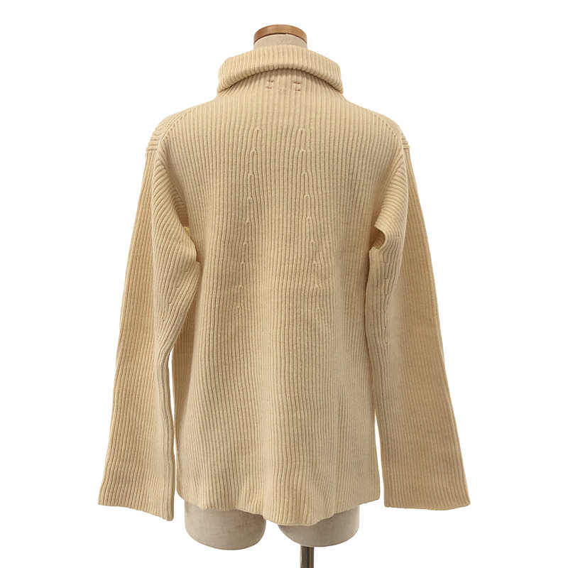 unfil / アンフィル bluefaced leicester bottle neck sweater / カットアウト タートルネックニット