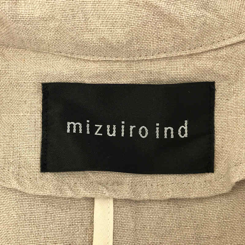 mizuiroind / ミズイロインド リネン  ロングシャツワンピース