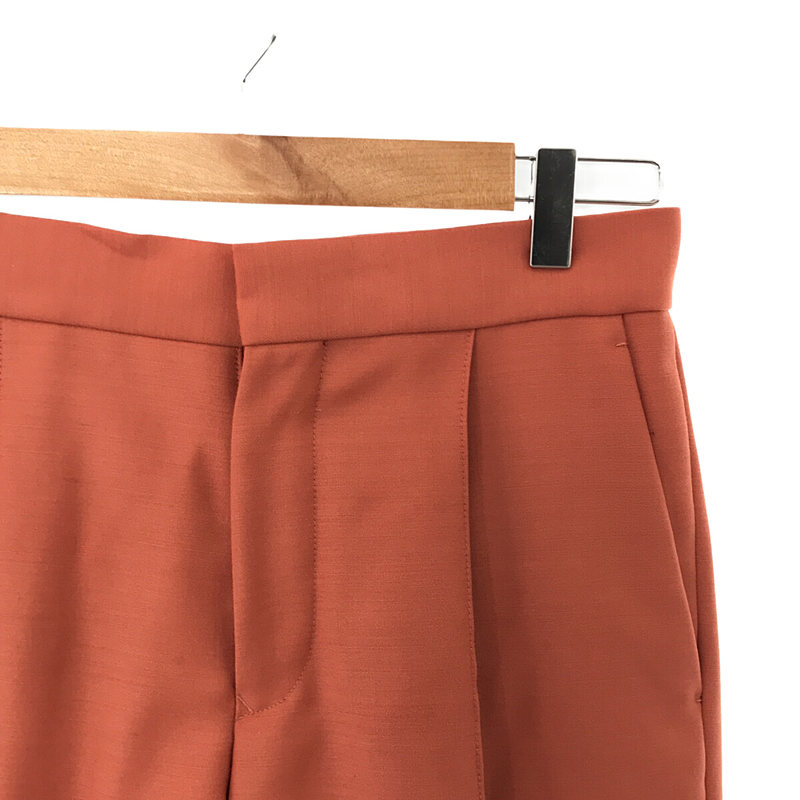 【新品未使用】 ドゥロワー バックサテンフロントステッチタックパンツ Drawer ドゥロワー バックサテンフロントステッチタックパンツ