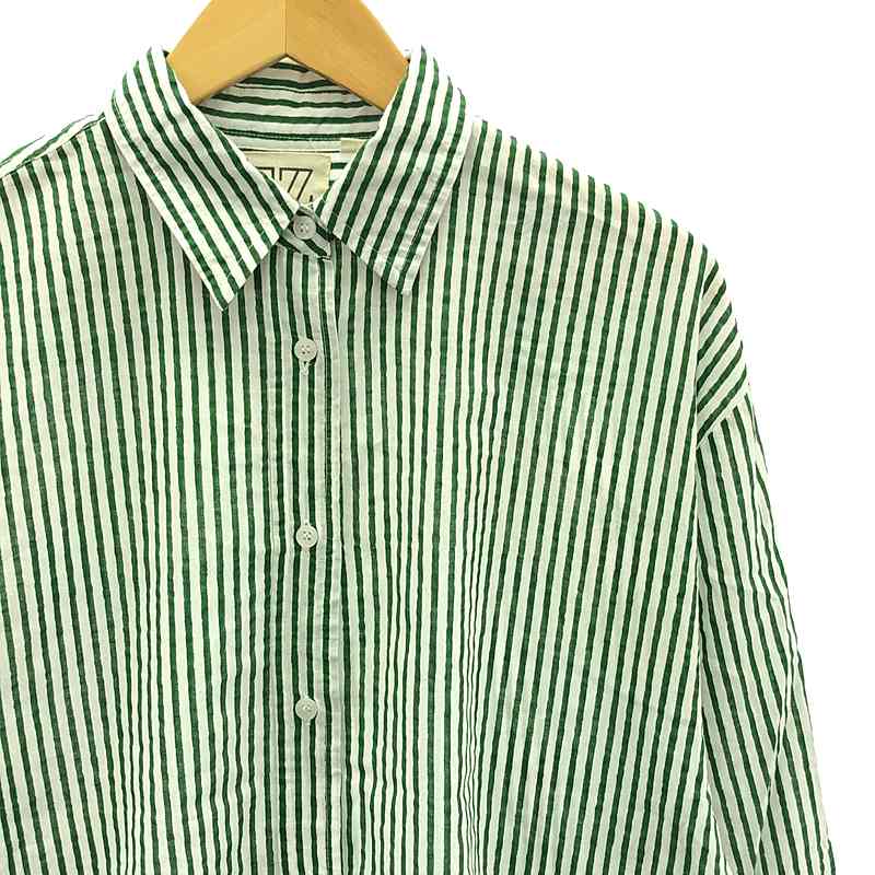 SZ Blockprints / エスゼットブロックプリント Oversized Button Down Shirt オーバーサイズドストライプシャツ