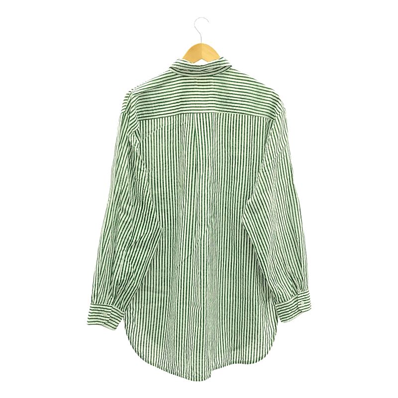 SZ Blockprints / エスゼットブロックプリント Oversized Button Down Shirt オーバーサイズドストライプシャツ