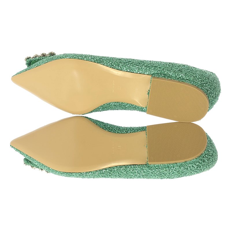 PIPPICHIC / ピッピシック ANNA V JEWERLY 20 / ビジュー装飾 フラットシューズ