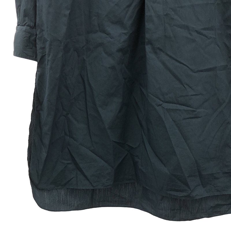 LOEFF / ロエフ コットンポプリンプリーツロングシャツ