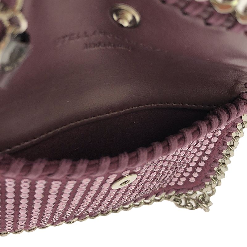 STELLA McCARTNEY / ステラマッカートニー Eco All Over Crystal Card Holder / レザー 装飾 チェーンショルダー カードケース ミニポーチ バッグ