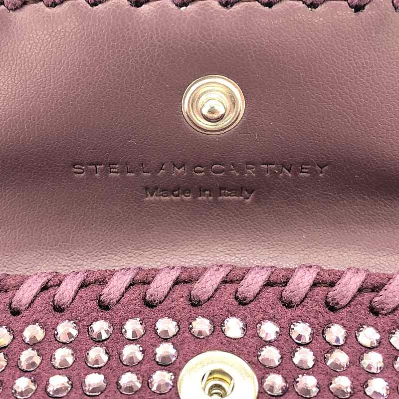 STELLA McCARTNEY / ステラマッカートニー Eco All Over Crystal Card Holder / レザー 装飾 チェーンショルダー カードケース ミニポーチ バッグ