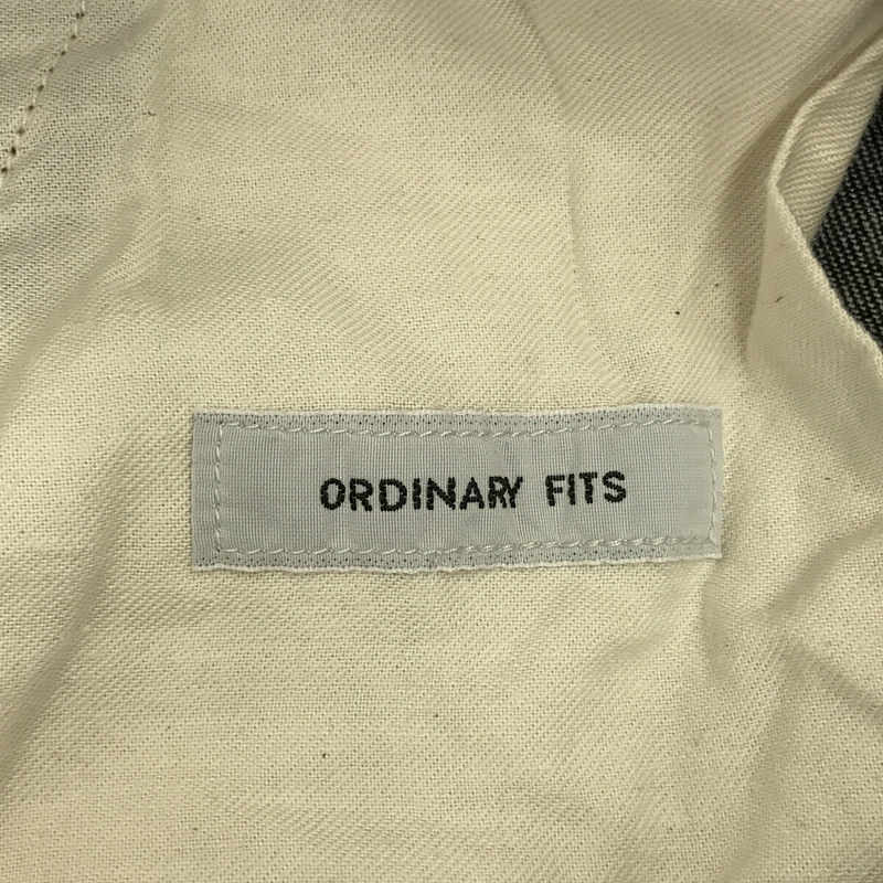 Ordinary fits / オーディナリーフィッツ ブラックデニム コットン ウエストゴム ワイド イージー バルーン ボール パンツ