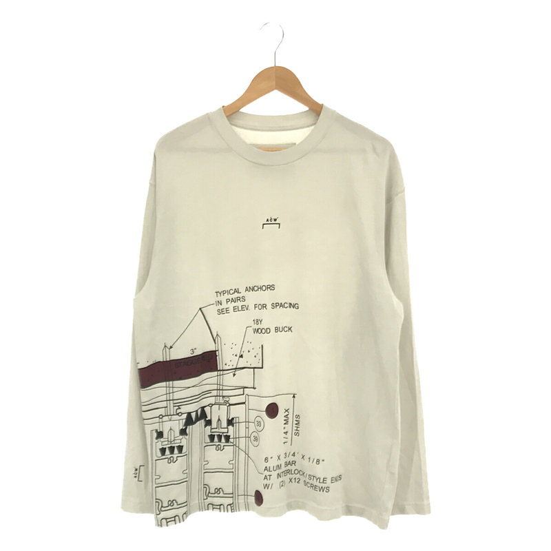 BLUEPRINT LONG SLEEVE T-SHIRT　メカニカルプリント 長袖 TシャツA-COLD-WALL(ACW) / ア コールド  ウォール