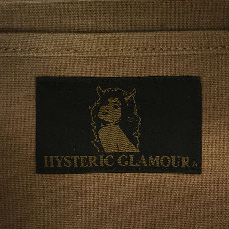 HYSTERIC GLAMOUR / ヒステリックグラマー STENCIL WOMAN pt ポストマン ガール フロントロゴ レザー 切替 ミリタリー ショルダー バッグ